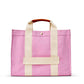 Custom weekender bag with dual straps and snap closure