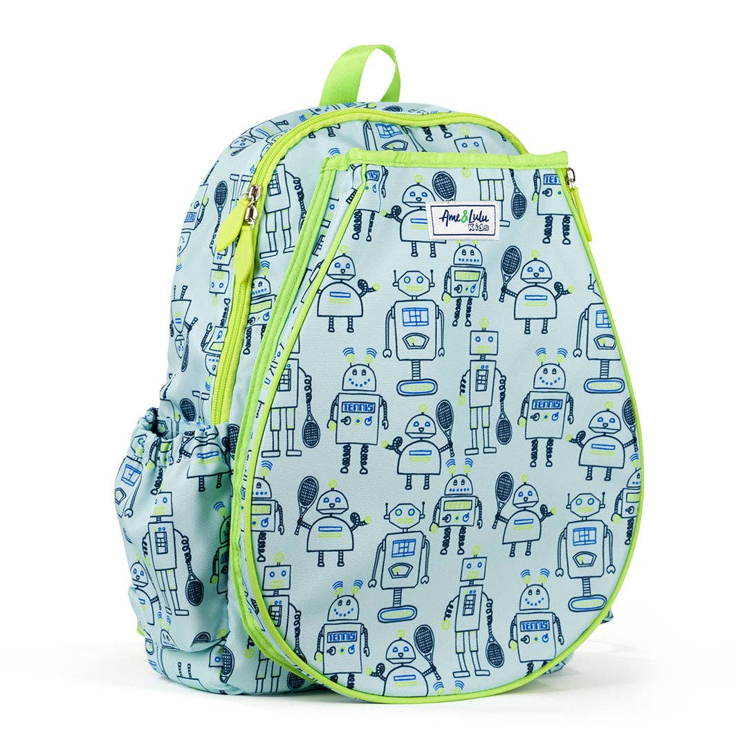 “Little Love” 🤖 Tennis Backpack: Robot Tennis by Ame & Lulu