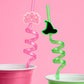 Emerald City Straws - 12 reusable straws, kids party, witch drink decor