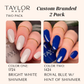 Custom Nail Polish: 2 Pack Long-wearing + Vegan + Non-toxic: 0224 Glossy Fuschia / 1424 Royal Blue Gloss with Hint of Shimmer