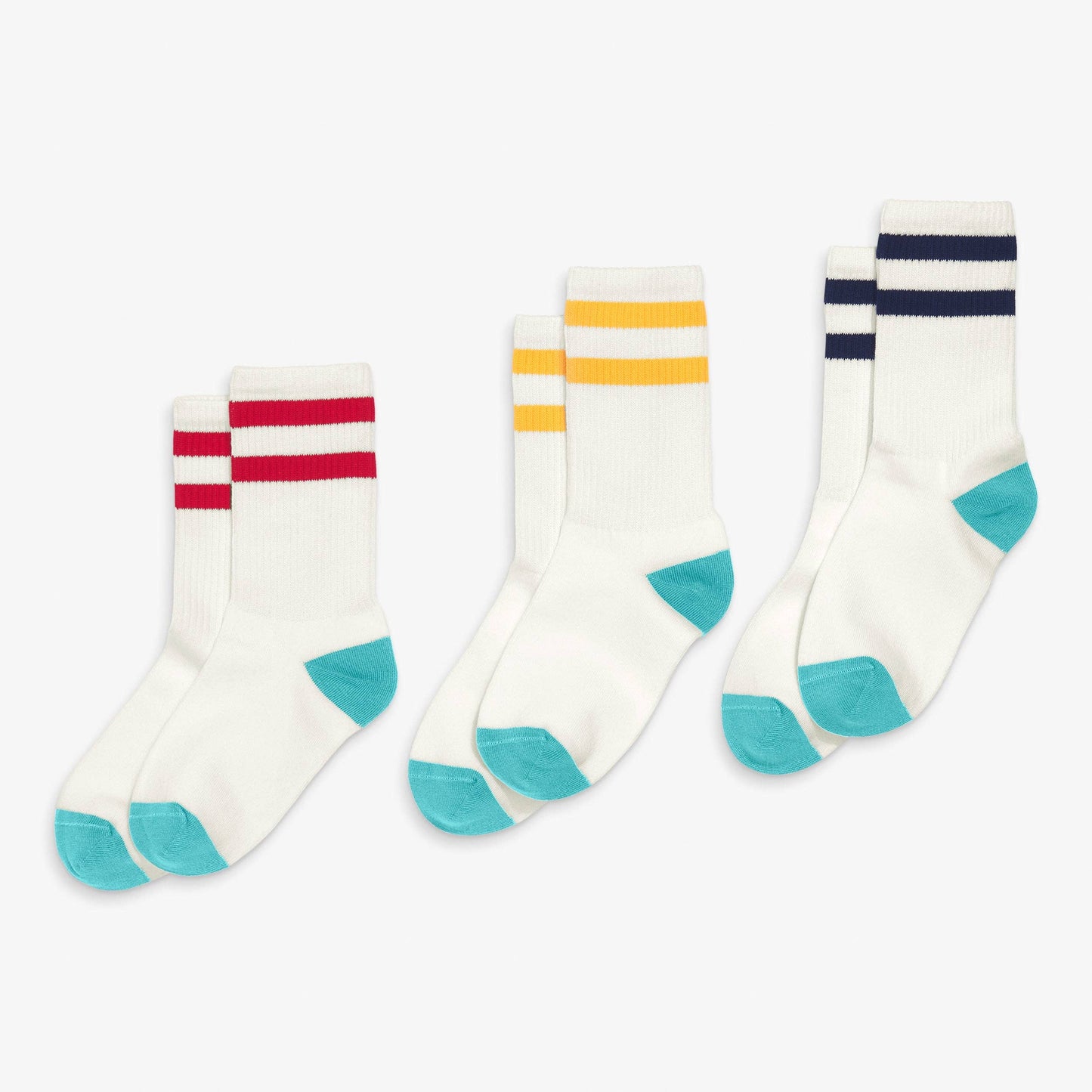 "Sock Drawer Hero" 🧦 Kids Athletic Socks — Solid 3-Pack