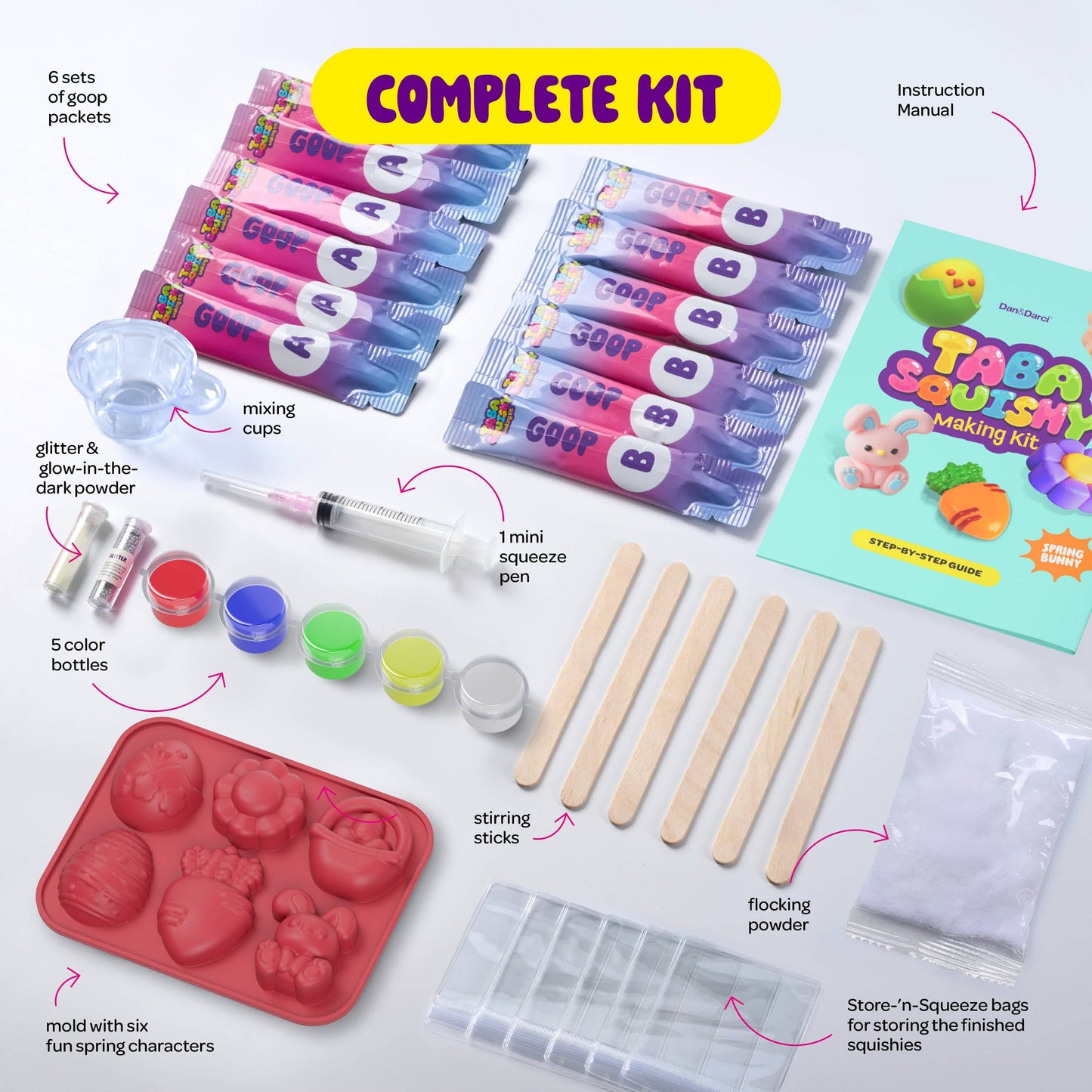 "Egg-Squisitely Cute" 🥚 DIY Easter Squishy Making Kit by Dan&Darci