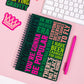 Wicked-inspired mini notebook with 160 pages, pockets, and durable hardcover, perfect for on-the-go writing