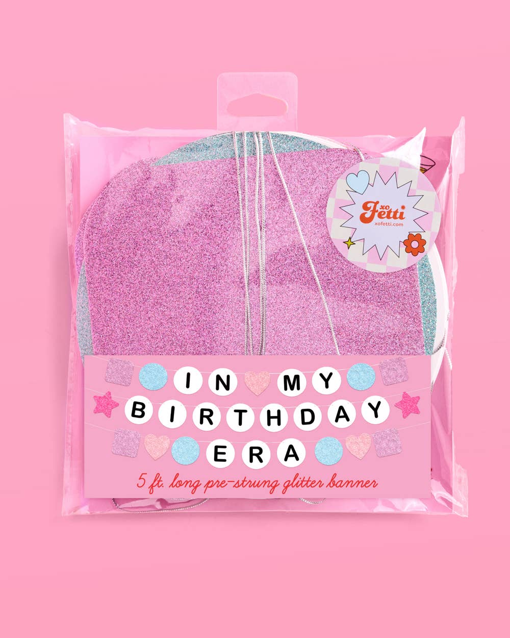 Taylor-inspired birthday banner with glitter