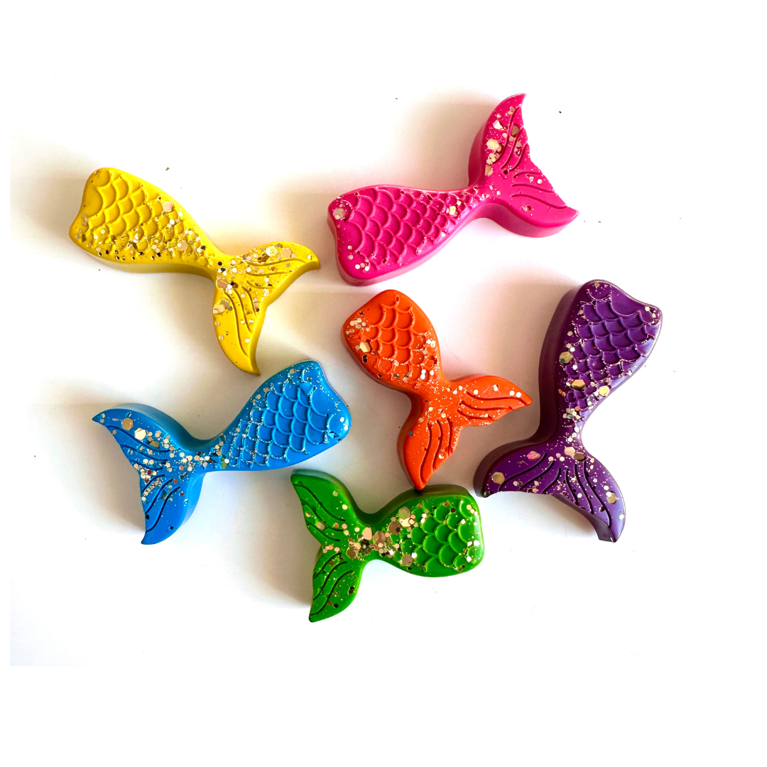 "Tail of Joy" 🧜 Glitter Mermaid Crayons by Wonder Hue Crayon Co.