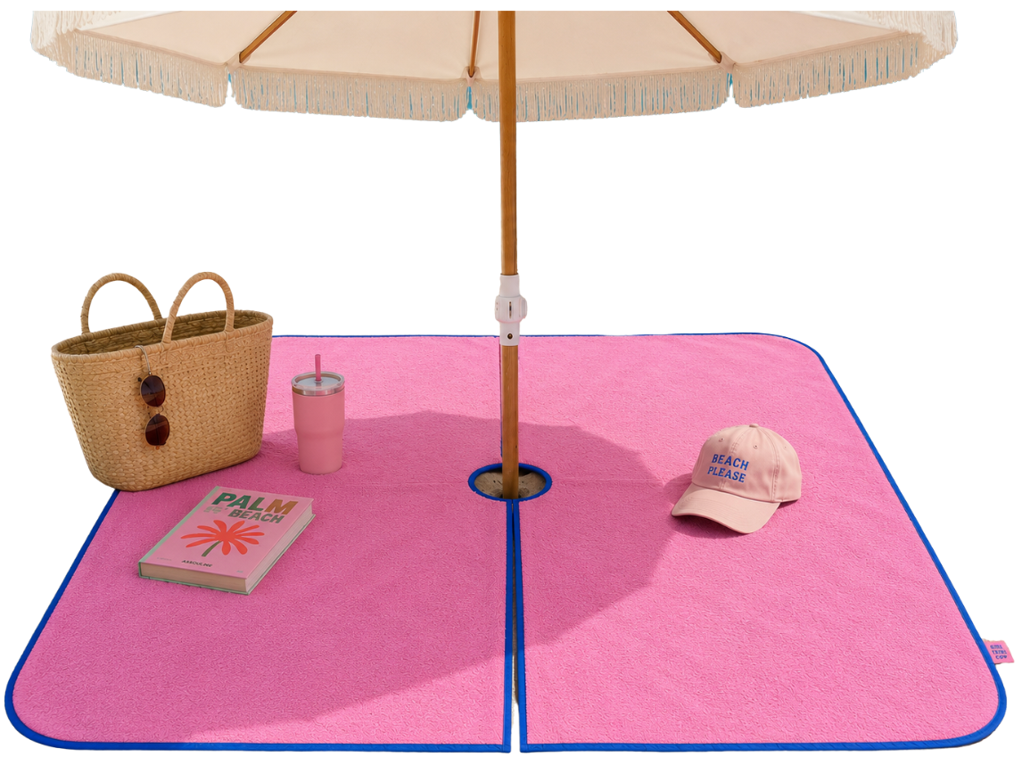 “Sand Tiles” 🏖️ Mahjong Beach Towel by Girl Tribe Co