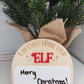 A personalized Elf on the Shelf dry-erase board made from 1/8" birch and acrylic. The board features a laser-cut and engraved design, perfect for adding creative messages from your elf this Christmas. Dry erase marker not included. Slight imperfections may be present due to the handmade nature of the product.