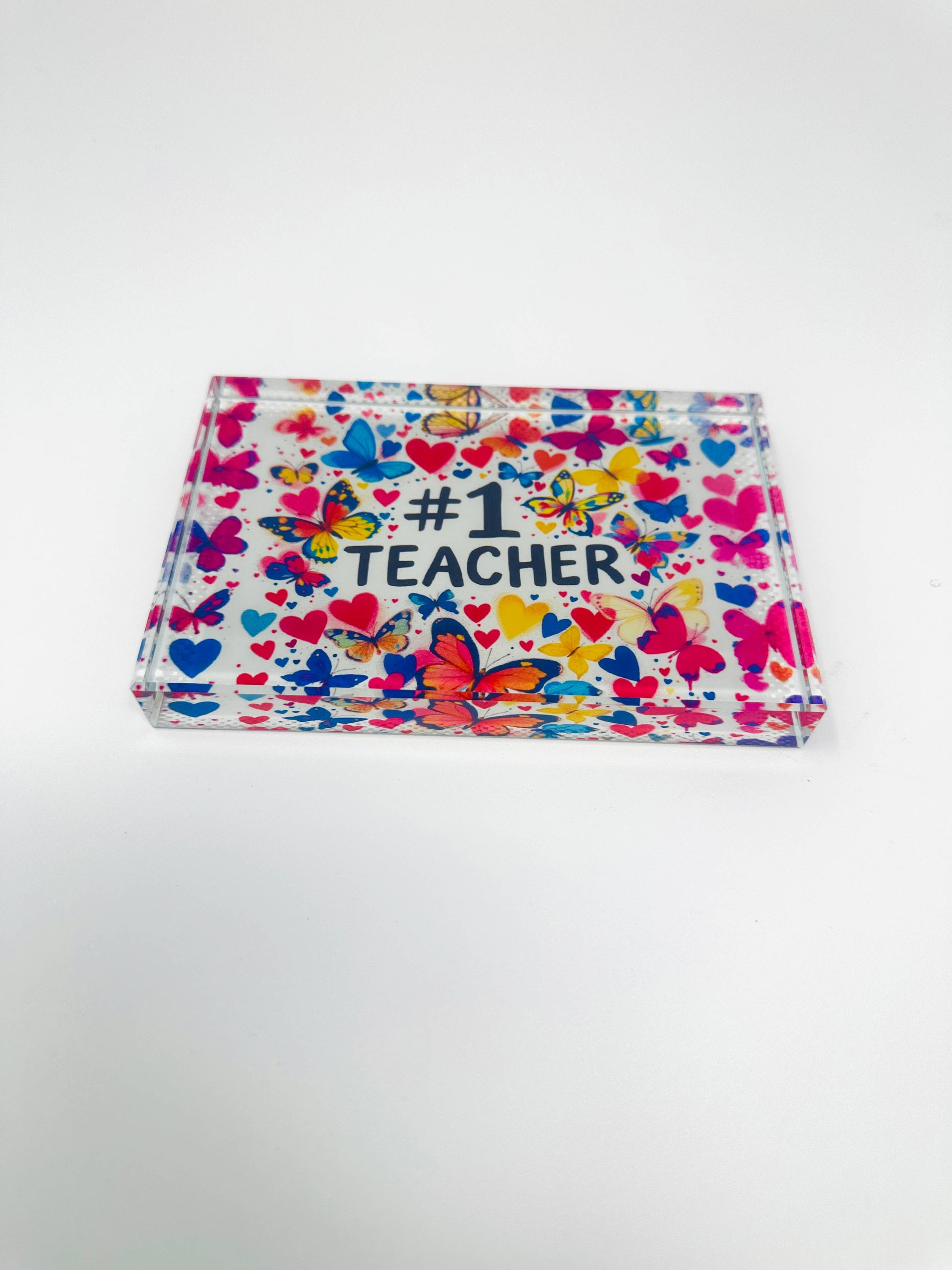 Teacher Recognition Gift – Clear Crystal Paperweight for Desks 