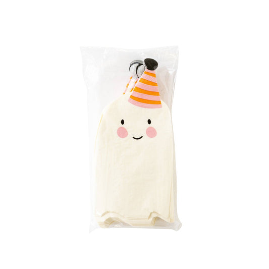 “Boo Crew Napkins” 👻 Ghost-Shaped Paper Dinner Napkins by My Mind’s Eye