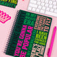 Wicked-inspired mini notebook with 160 pages, pockets, and durable hardcover, perfect for on-the-go writing