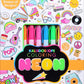 “Kaleidoscope Coloring:” 🩷🧡💛💚 Neon by Editors of Silver Dolphin Books: Kit - Paperback; 64 pages / English