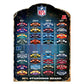 NFL magnetic standings board with 32 team magnets