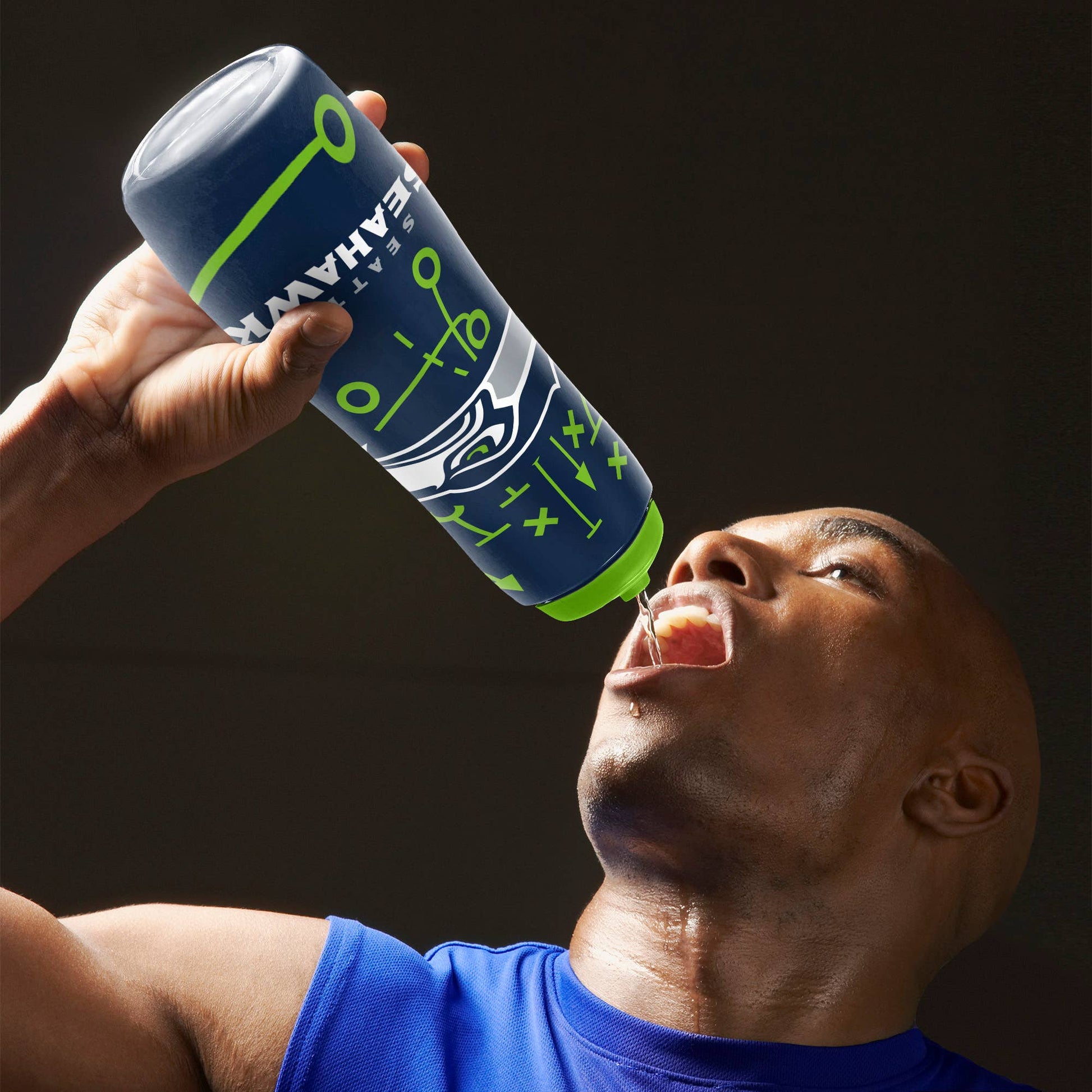 NFL fan squeeze water bottle Seahawks