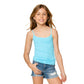 “Pop of Color” 💙 Cobalt Girls Spaghetti Strap Layering Cami (One Size Age 7-10) by Malibu Sugar