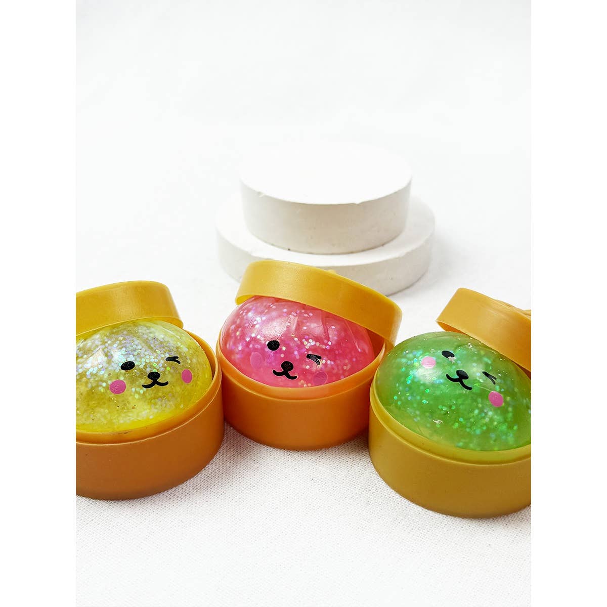 “Steamed, Not Stressed” 🥟 Mini Dumpling Squishies with Steamer Basket (12-Pack) by Love and Repeat