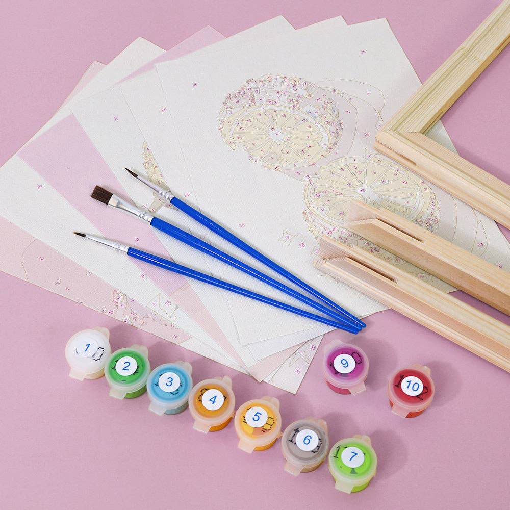 "Fruity Disco" 🍓 Mini Paint-by-Numbers 6-Pack by Paint Your Numbers