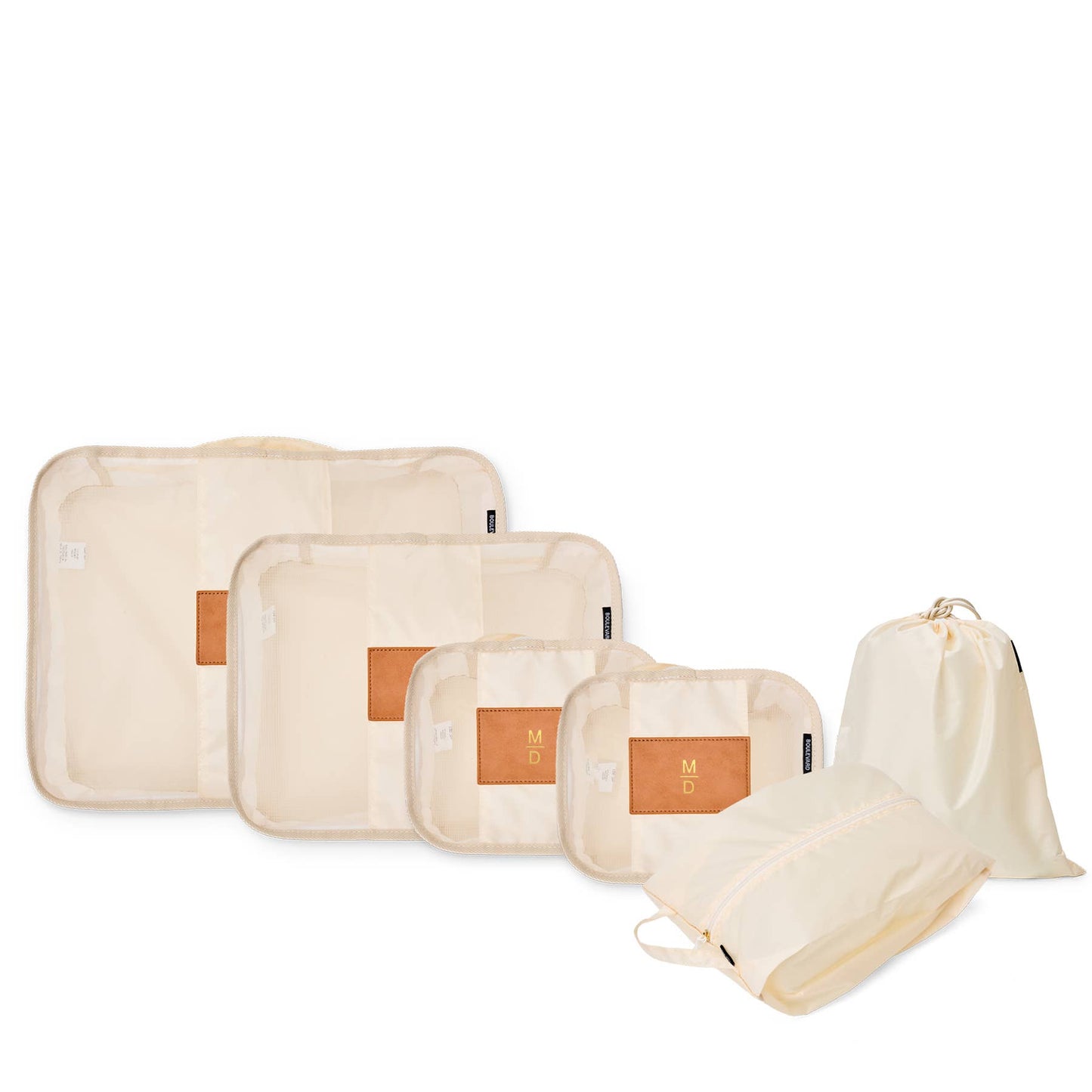 “The Patrick” 🧳 Personalized Blush Packing Cubes (6-Piece Set) by Boulevard
