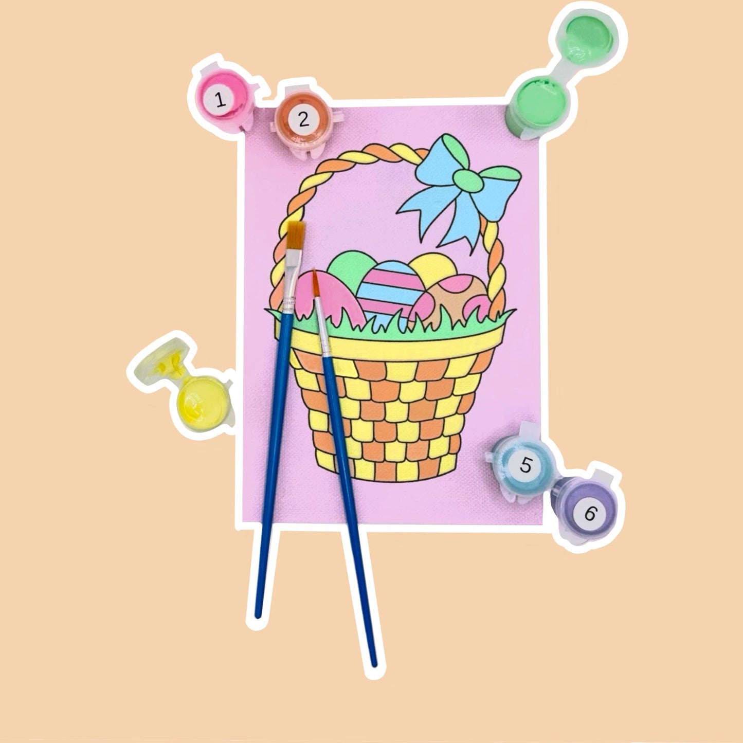 Mini Easter paint by number kit for kids