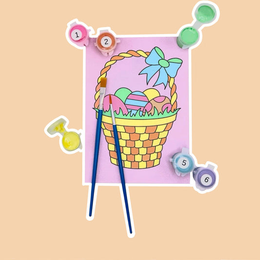 Mini Easter paint by number kit for kids