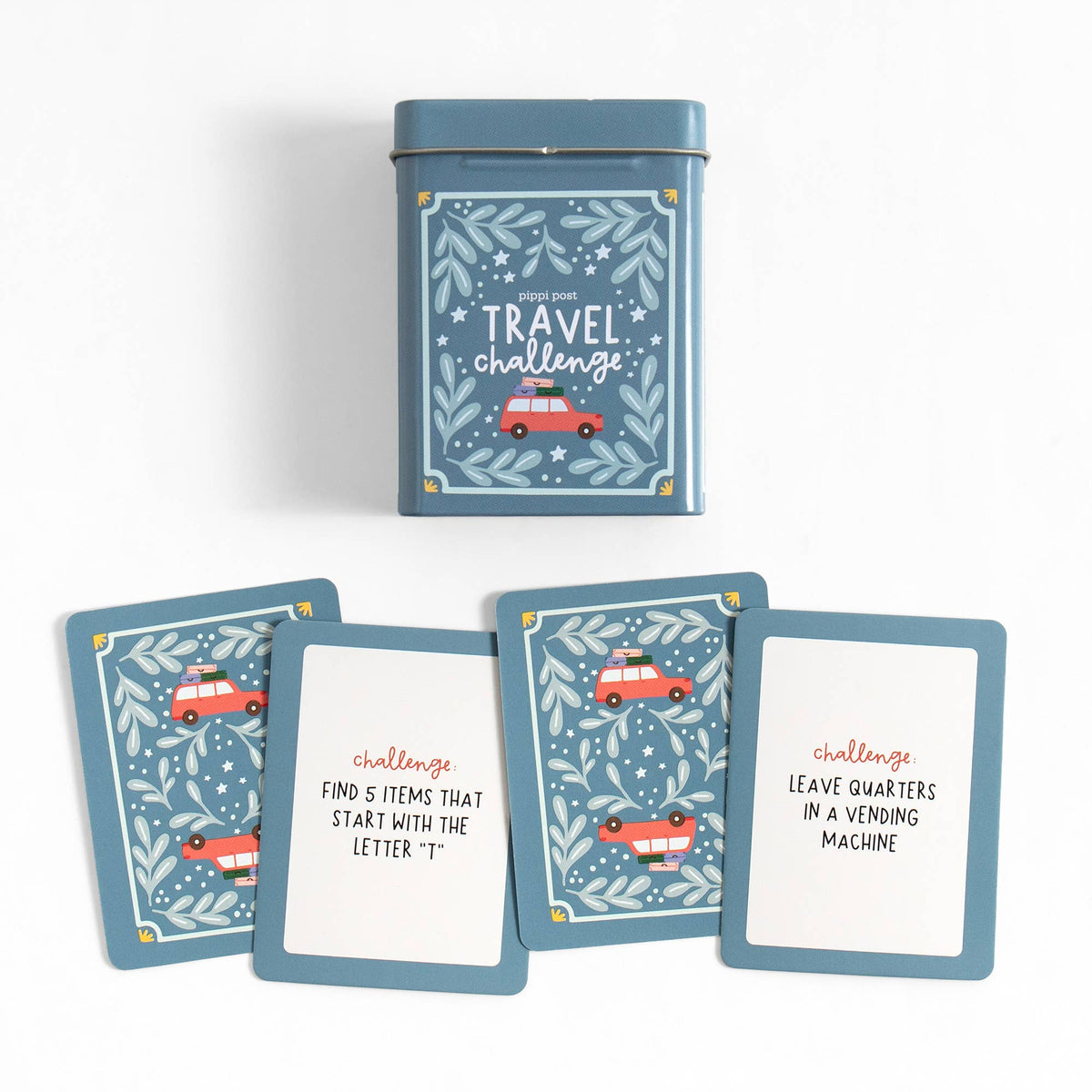 "Are We There Yet?" 🚗 Travel Challenge Card Game with Storage Tin by Pippi Post