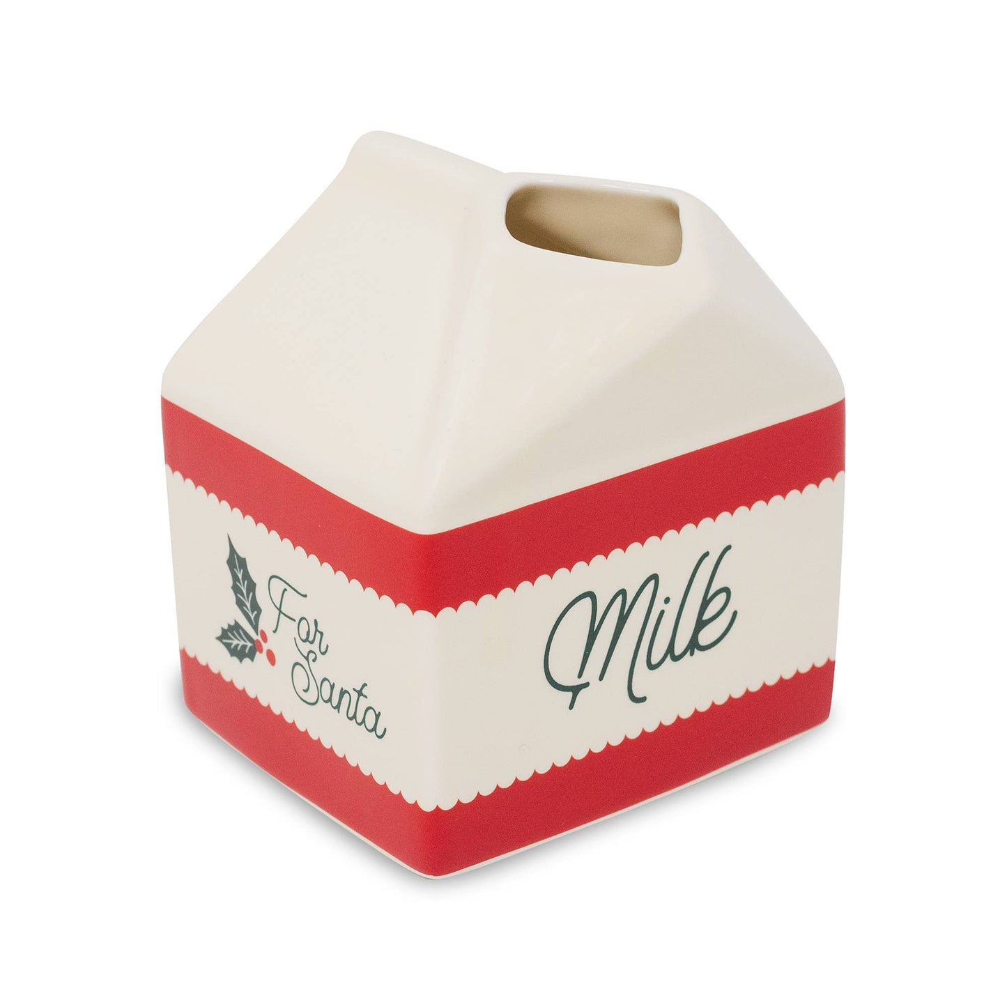 Decorative milk carton with 'For Santa' and 'Milk' text on a white background