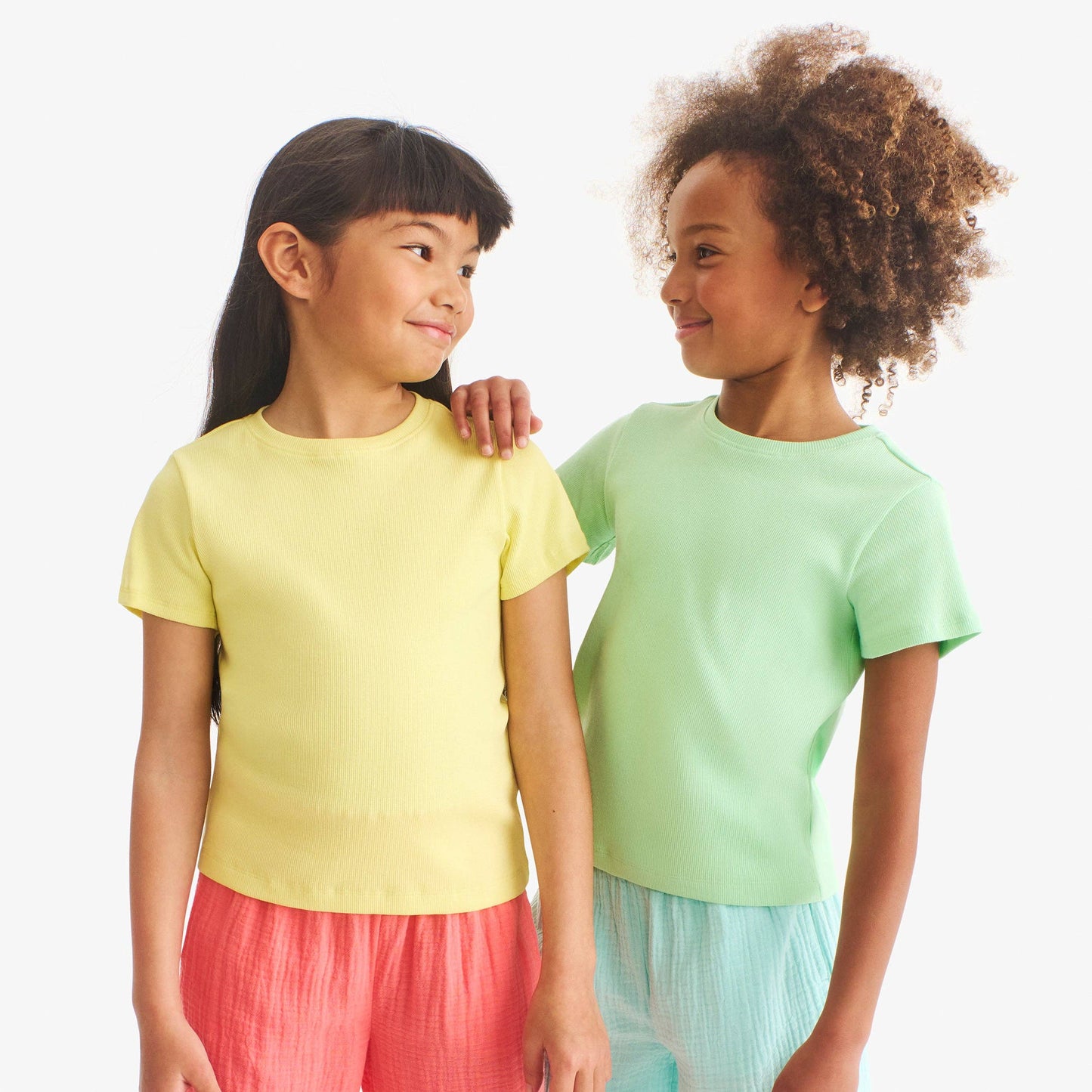 "The Rib Tee" 🤍 Kids Ribbed Everyday Tee — Soft Solid Basics