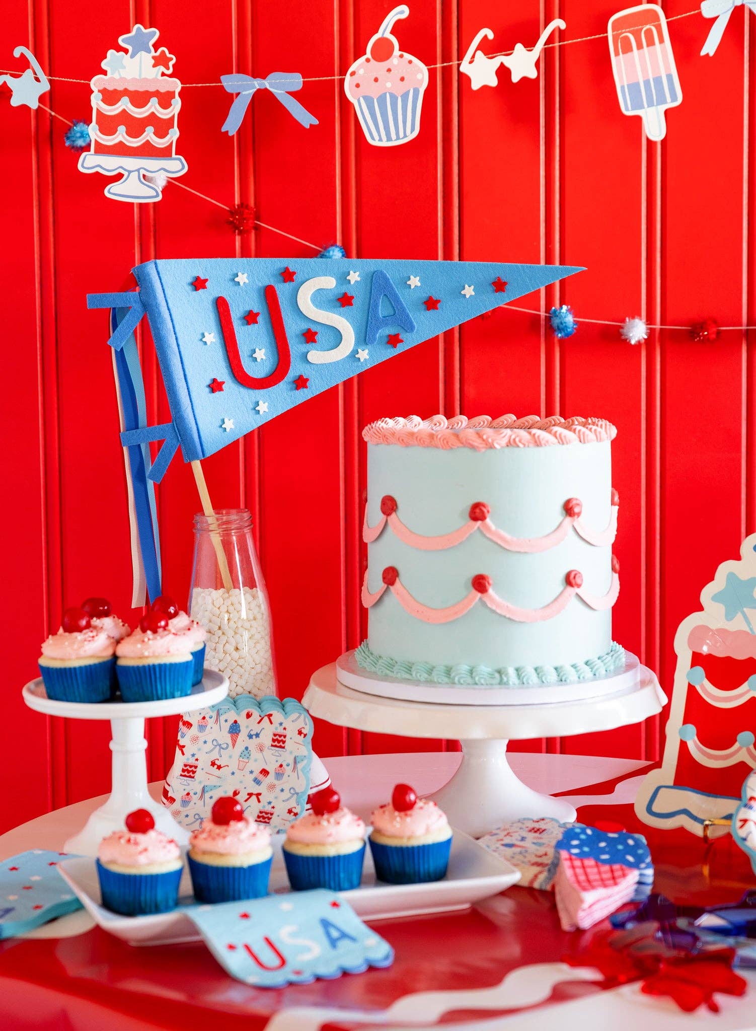 Sweet Sips & Scoops ice cream napkins, 3” x 6.5”, perfect for birthday parties and poolside fun.