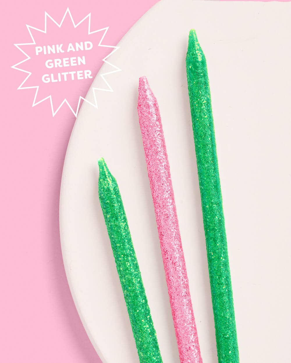 “Glow Up” 💚💕 Wicked Inspired Glitter Candles 10 pc, Witch Wizard kids