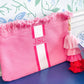 Customizable tassel pouch 8x11, removable tassel, name or monogram, cute clutch for teens