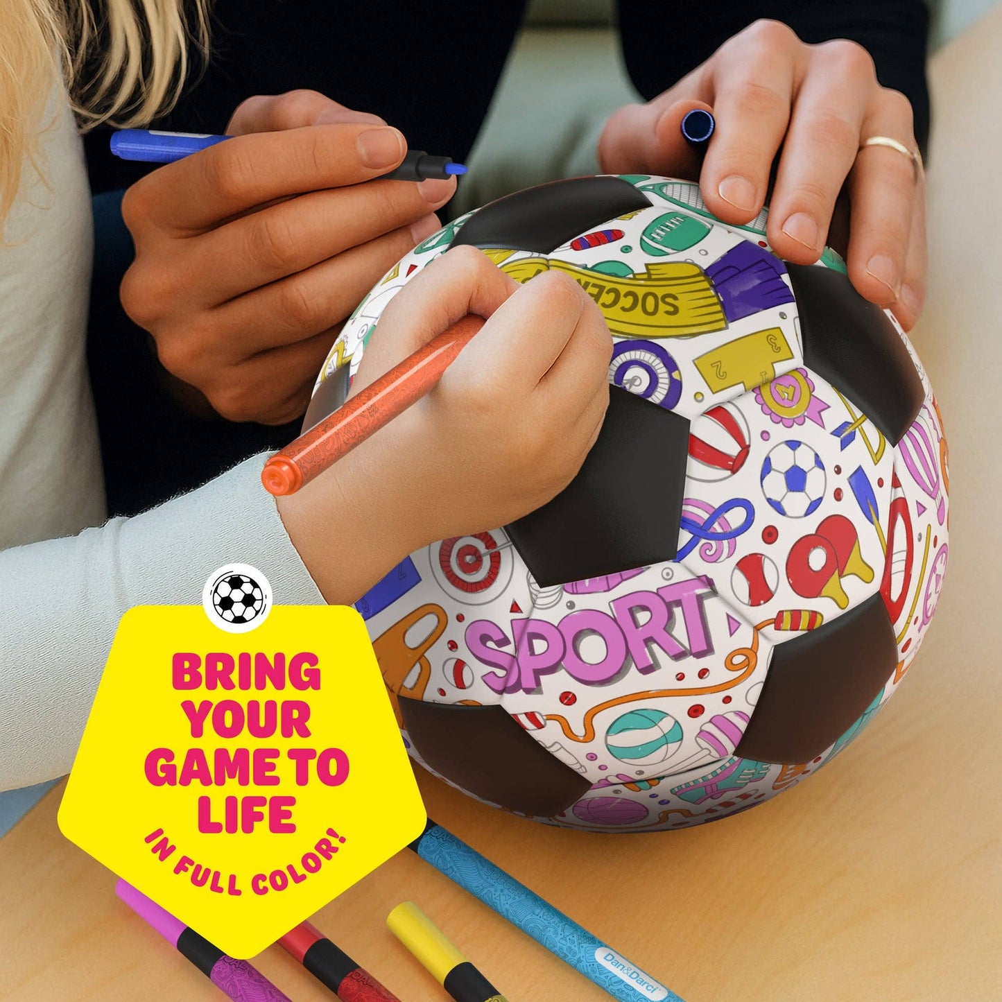 "Goal Tender" ⚽ Color-Your-Own Soccer Ball Kit by Dan&Darci