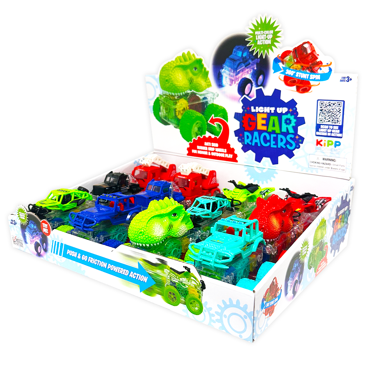 “Spin. Race. Glow!” 🚗✨ Light Up Vehicle Gear Racers