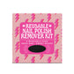 Sustainable nail care kit with washable remover pads, mesh bag, and colorful emery board