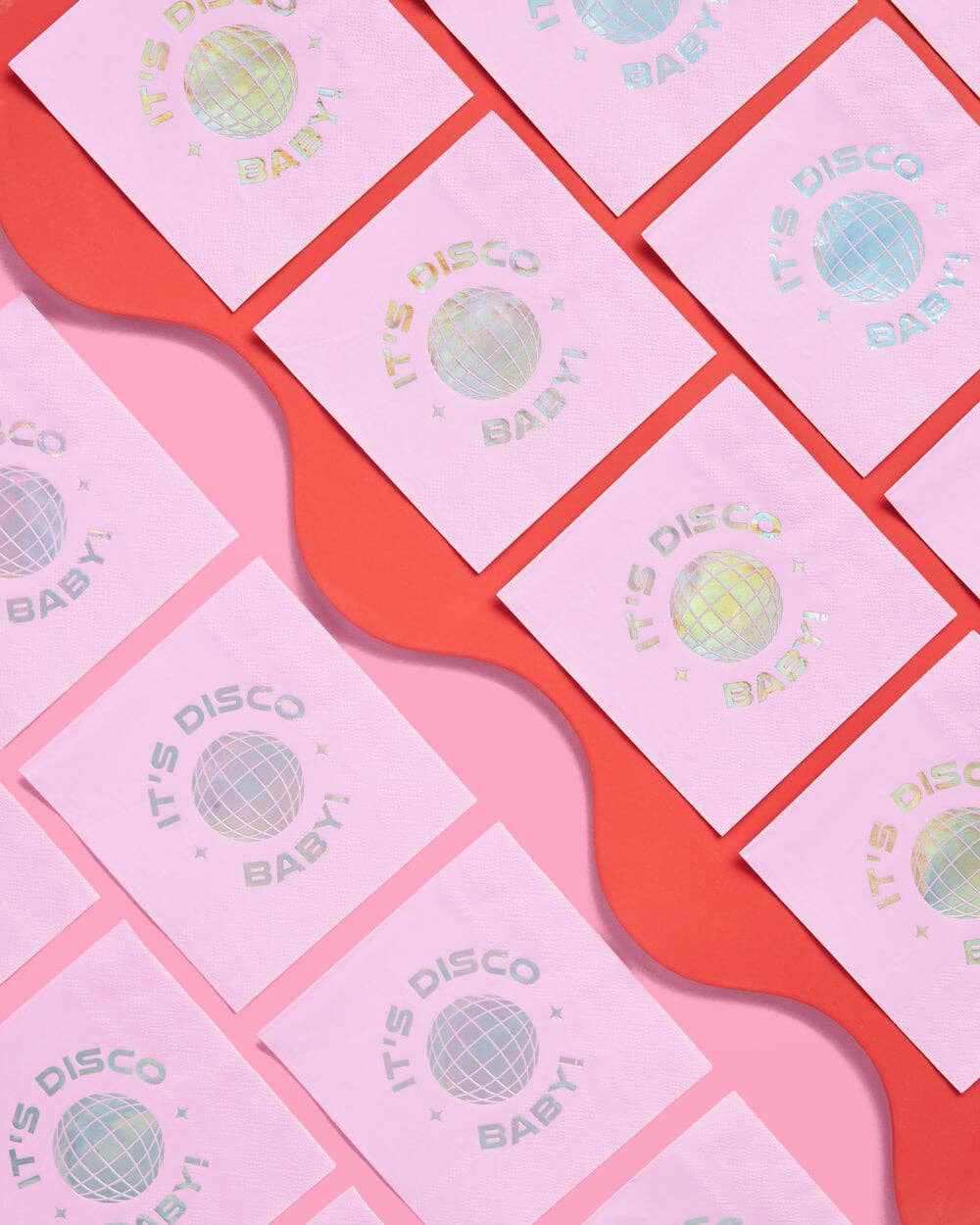“Cocktail Hour, Activated” 🍸 Disco Paper Cocktail Napkins by xo, Fetti
