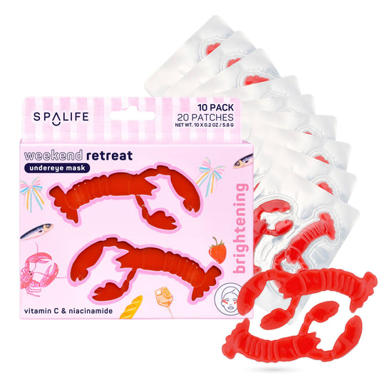"Lobster Roll Energy" 🦞 Weekend Retreat Brightening Undereye Patches (10pk) by My Spa Life