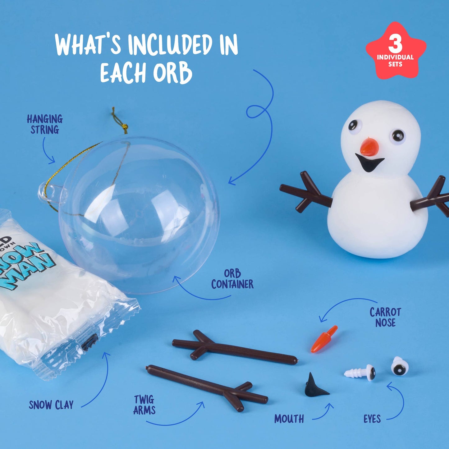 "Snow Squad" ⛄ Build-A-Snowman Outdoor Kit by Dan&Darci