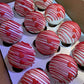 Hot cocoa bombs with mini marshmallows in Valentine packaging