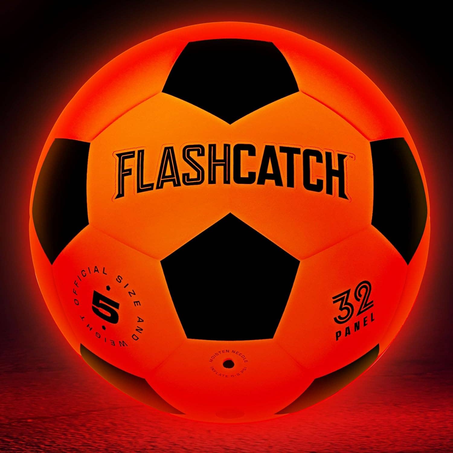 Glow-in-the-dark soccer ball for family play