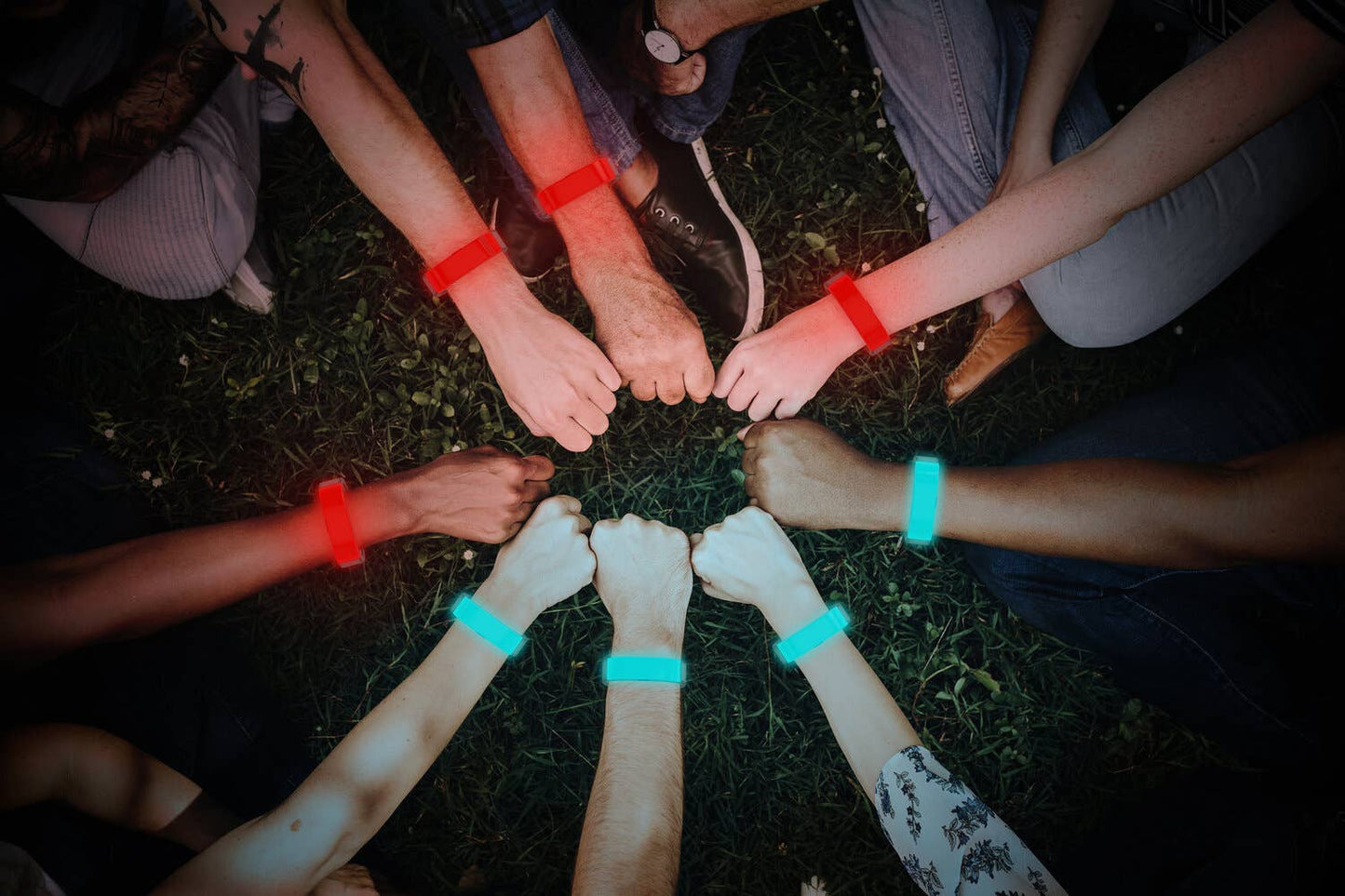 Night Capture the Flag set with glowing gear