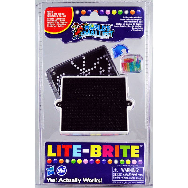 LiteBrite Mini Muse portable light art peg board with colorful pegs