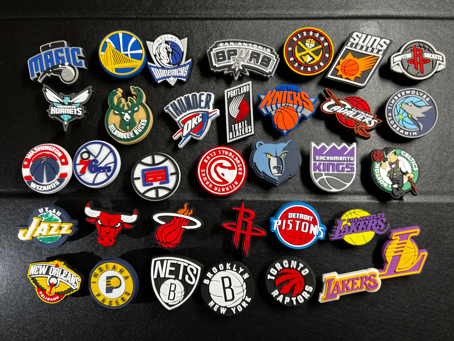 Close-up of premium waterproof PVC shoe charms