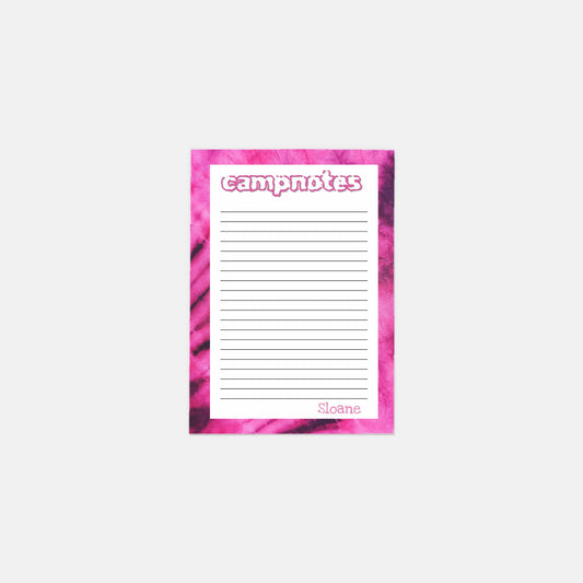 “Camp Notes” ✌️ Tie Dye Personalized Stationery and Envelopes (Pack of 10)