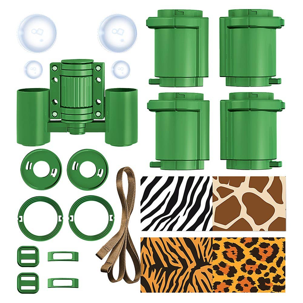 Customizable binoculars with decals and strap