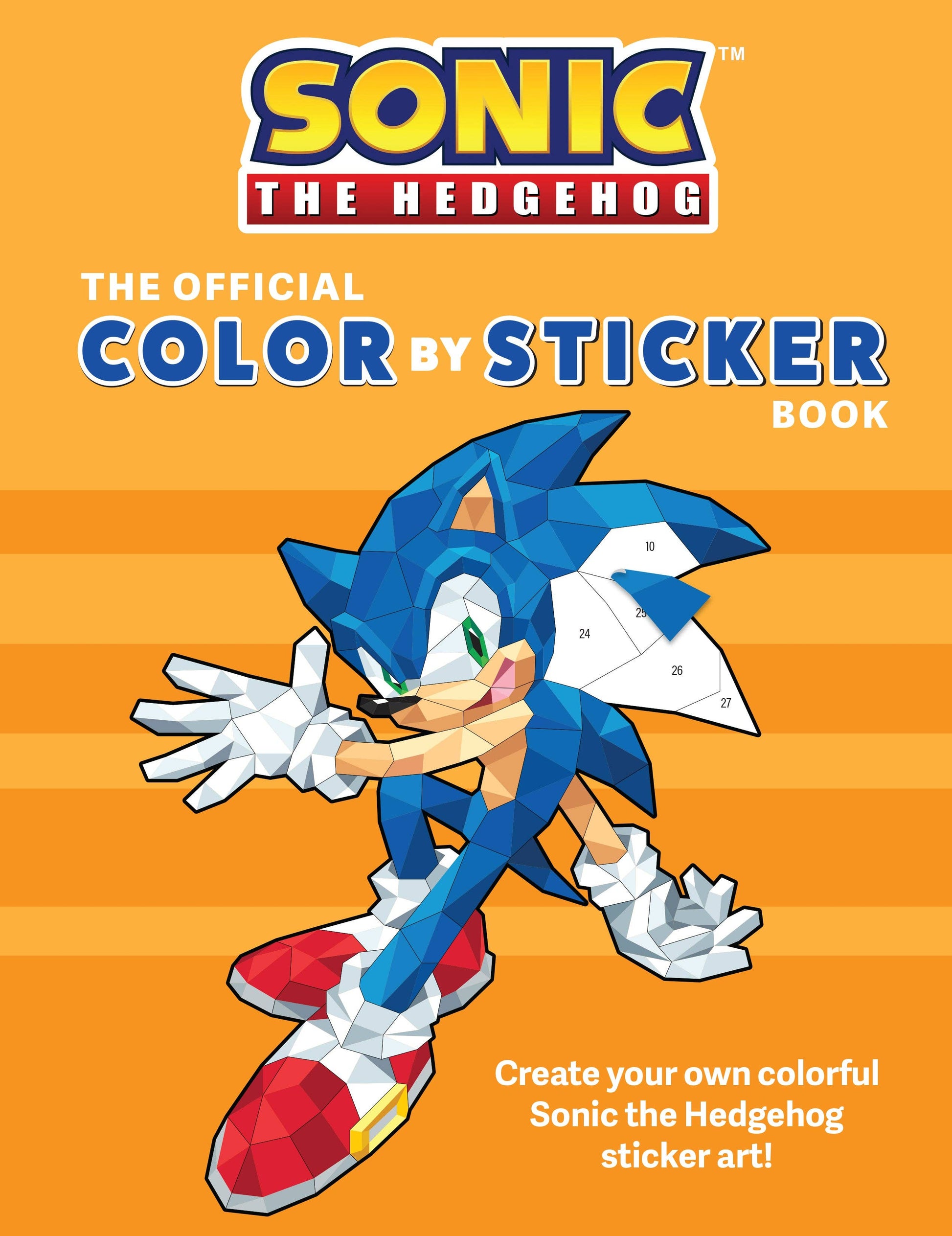 Sonic the Hedgehog color by sticker book cover