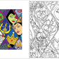 Adult Disney Villains color-by-number book