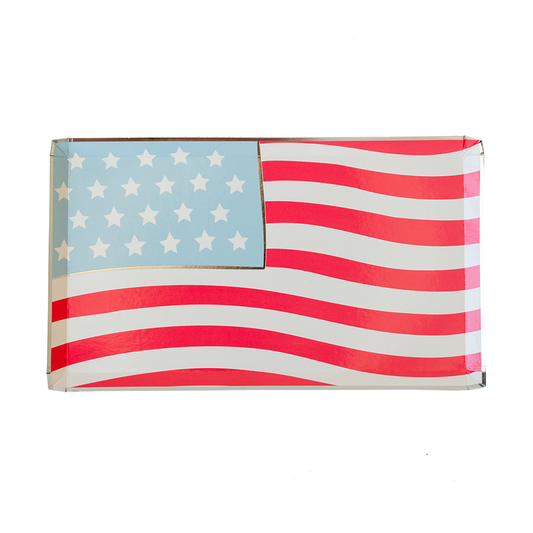 'Merica collection red, white, and blue paper dinner plates for Independence Day.