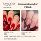 Custom Nail Polish: 2 Pack Long-wearing + Vegan + Non-toxic: 0224 Glossy Fuschia / 1424 Royal Blue Gloss with Hint of Shimmer