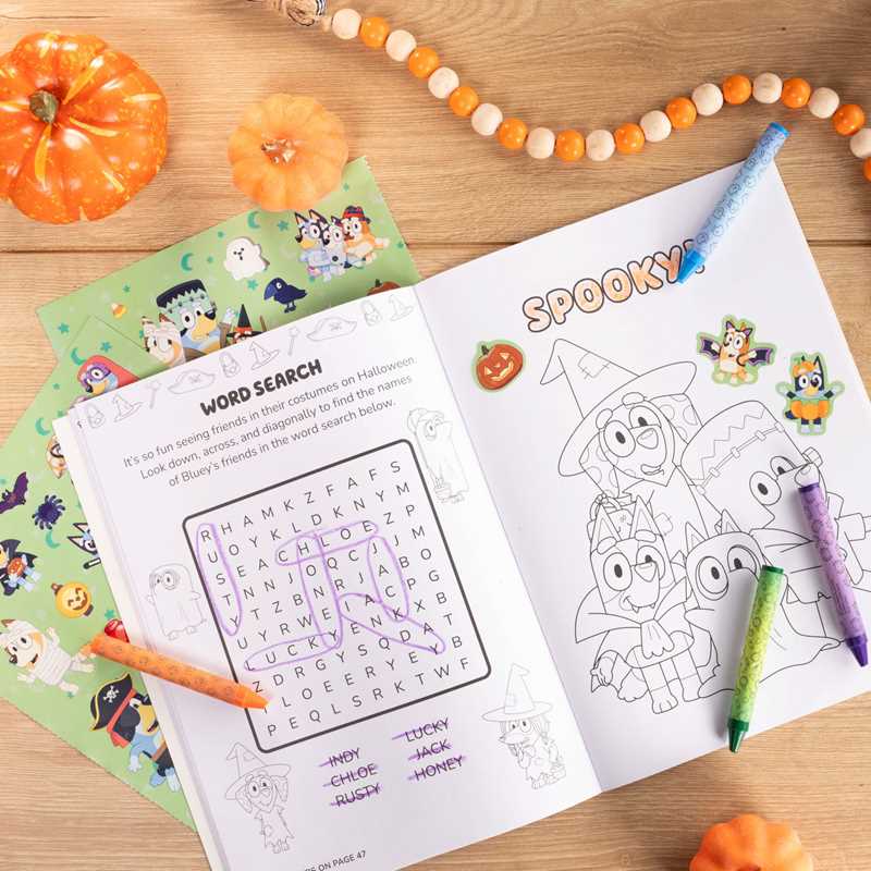 Bluey and friends Halloween craft book