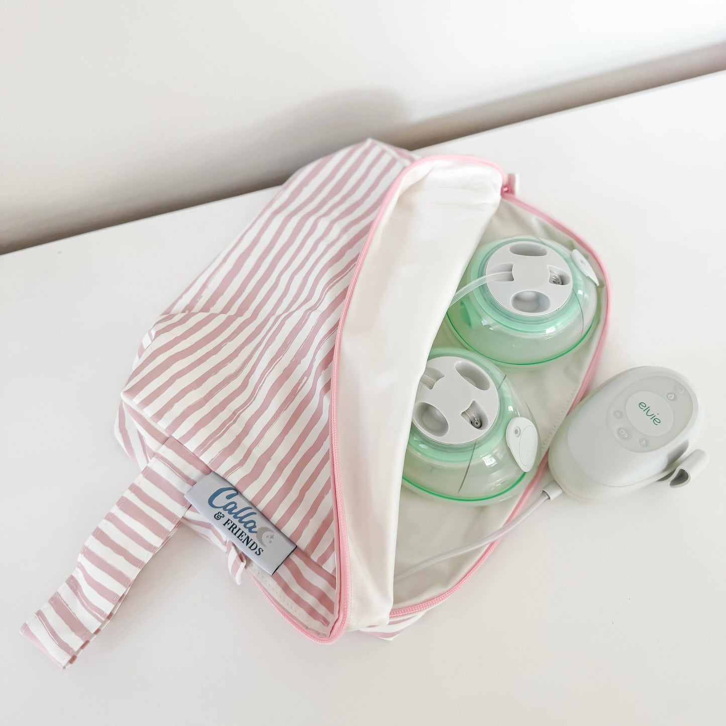 "Everything Wet" 💦 Brush Stripes Blue Wet Bag by Calla & Friends