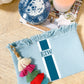 Custom name pouch 8"x11", colorful removable tassel, travel organizer, clutch purse for girls