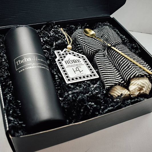 Luxury tea time gift box with engraved tumbler